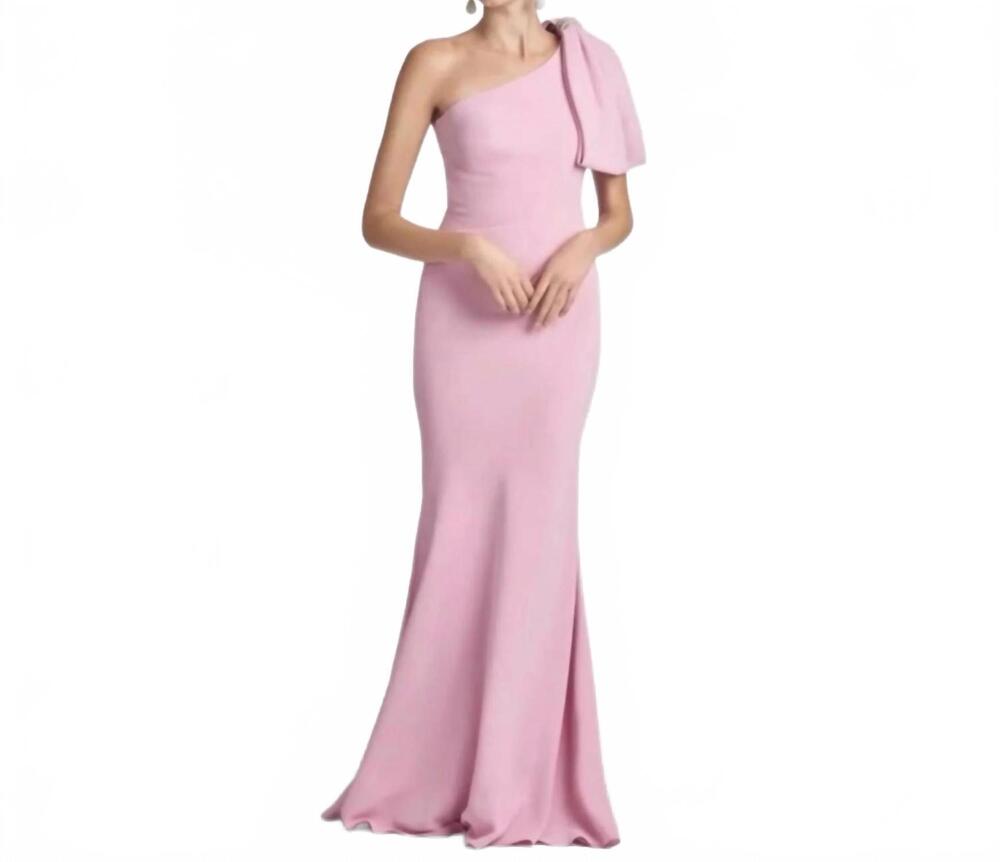 NEW SACHIN & BABI aubrey one shoulder gown in pink